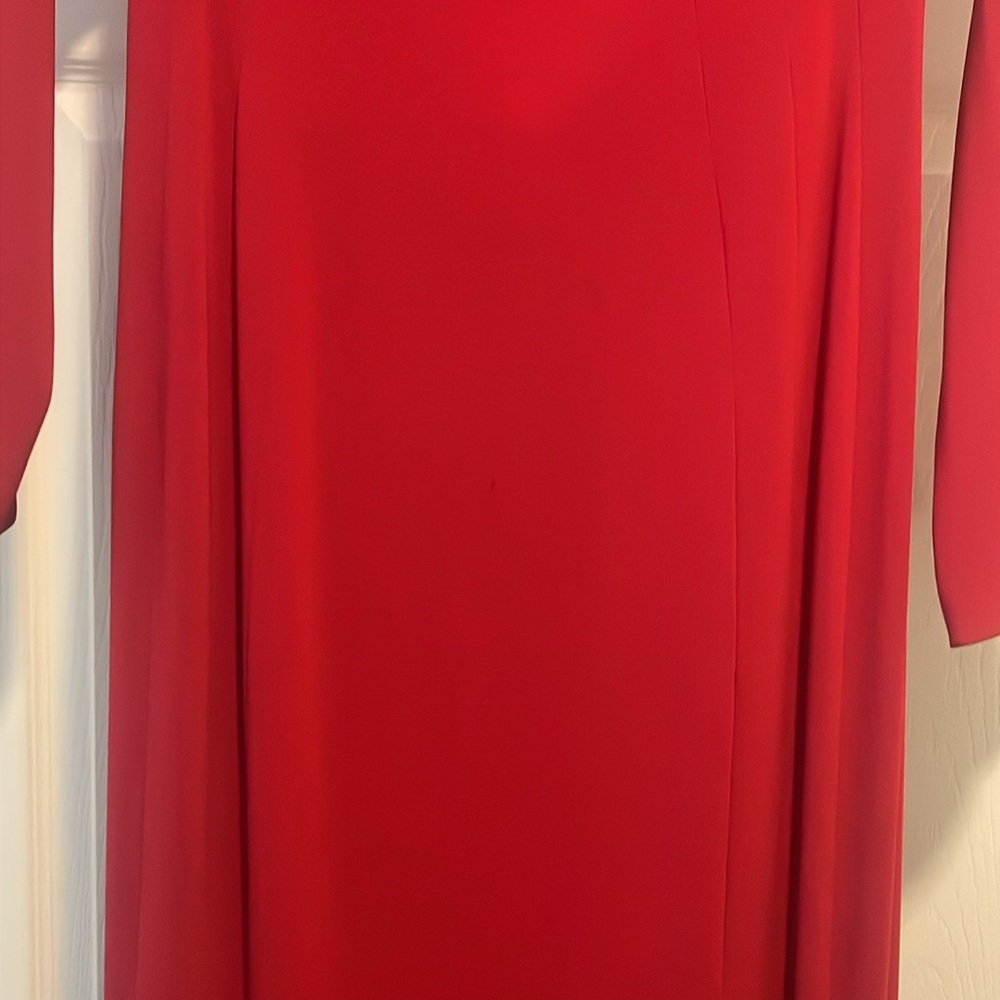 Badgley Mischka VINTAGE RED jersey gown size 8 - Picture 8 of 15